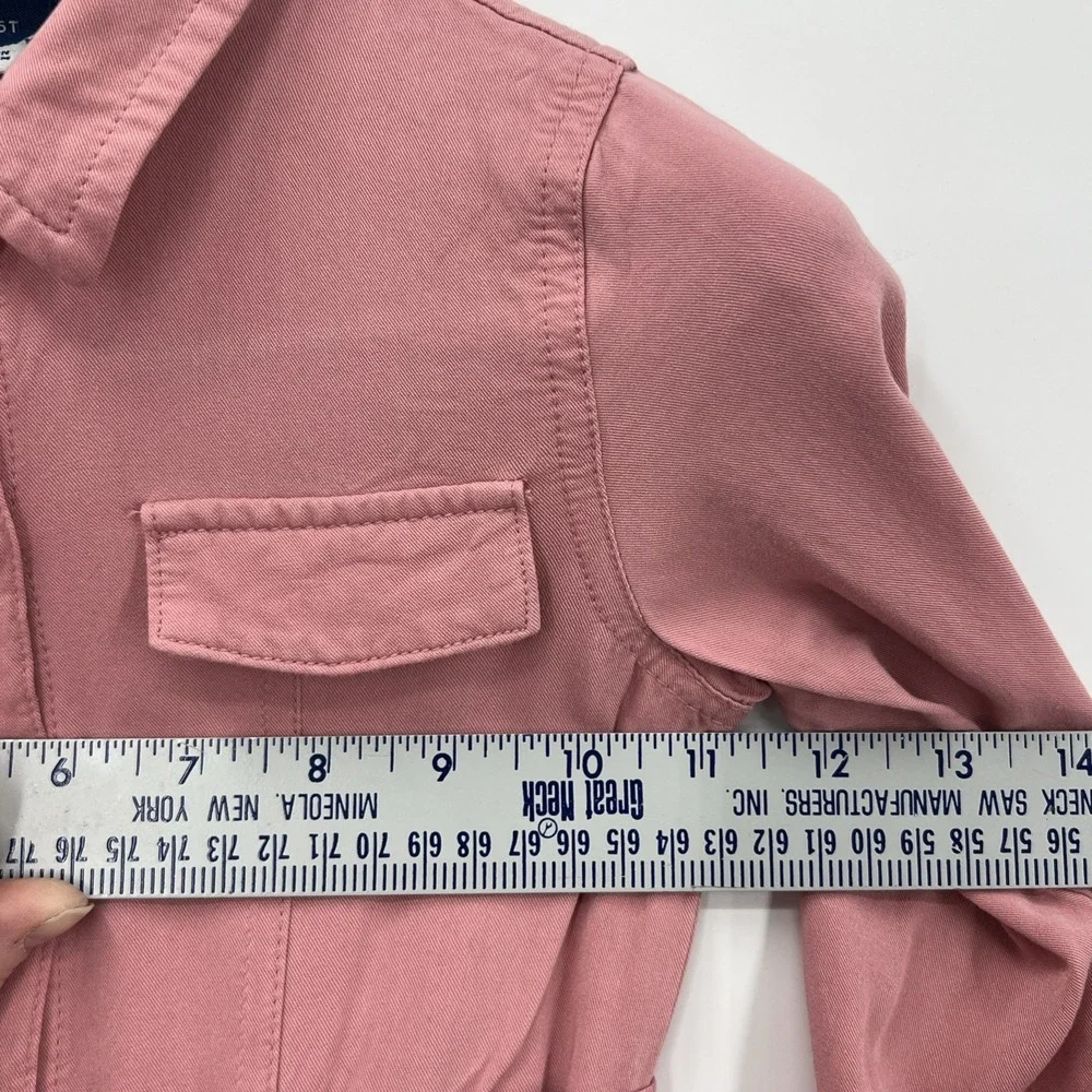 Old Navy Button Up Shirt Dress Belted Balloon‎ Sleeves Sz 5T Pink Pockets